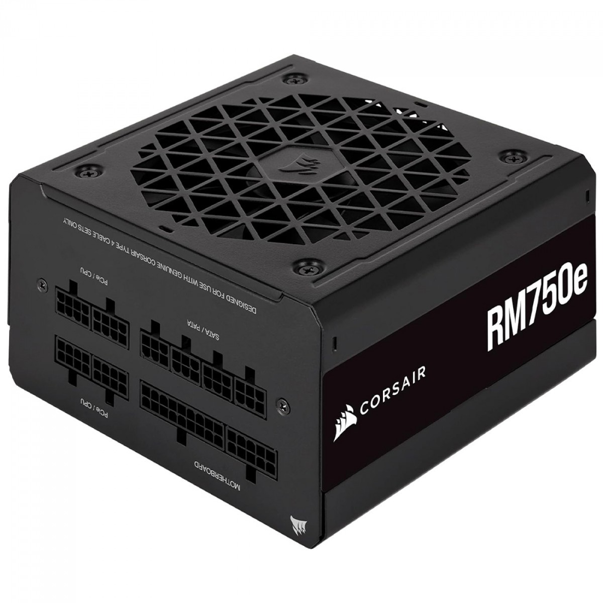Fonte Corsair RM750e, 750W, 80 Plus Gold, PCIe 5.1, Full Modular, Black, ‎CP-9020262-BR