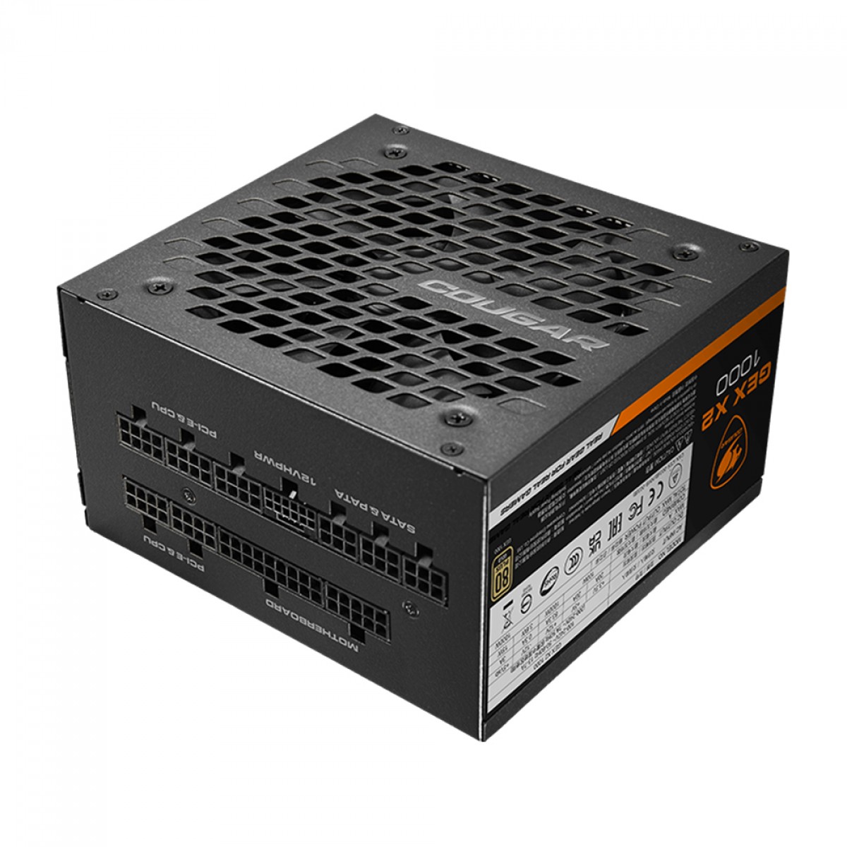 Fonte Cougar GEX X2 850, 850W, 80 Plus Gold, Full Modular, PCI 5.0, PFC Ativo, 31GT085001P01