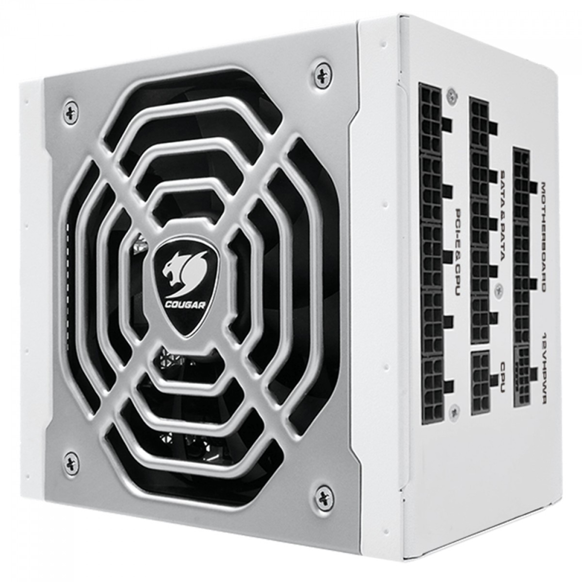 Fonte Cougar Polar X2, 1200W, 80 Plus Platinum, Cybenetics, PCIE Gen 5.0, Full Modular, White, CGR PRX2-1200
