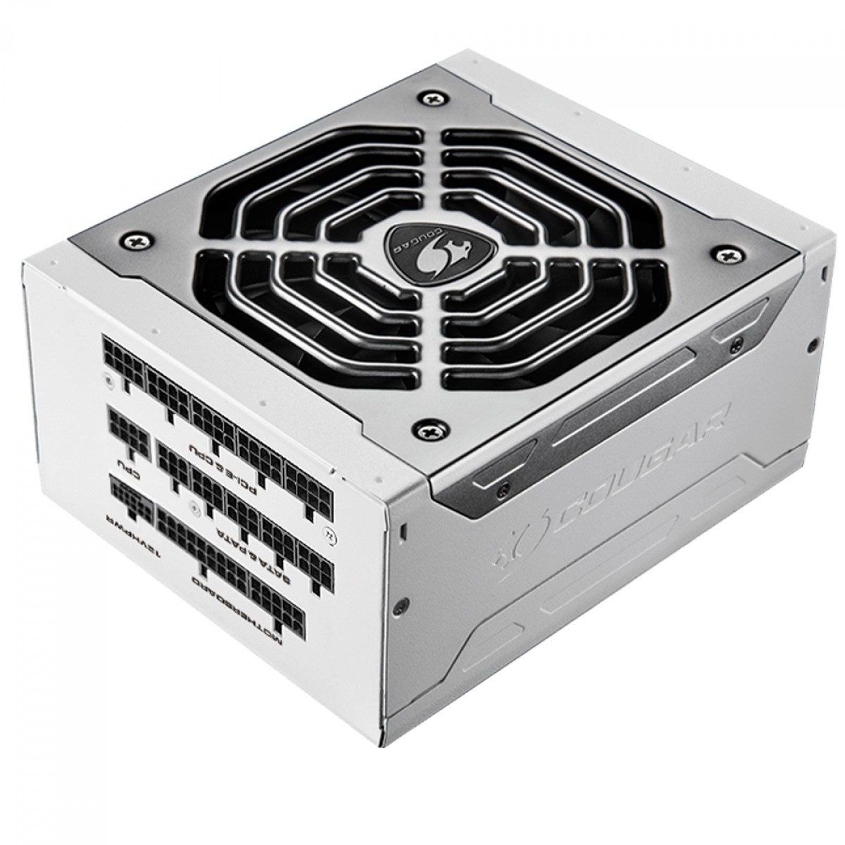 Fonte Cougar Polar X2, 1200W, 80 Plus Platinum, Cybenetics, PCIE Gen 5.0, Full Modular, White, CGR PRX2-1200