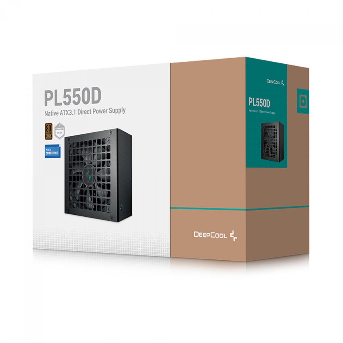 Fonte DeepCool PL550D, 550W, 80 Plus Bronze, Cybenetics Silver, ATX 3.1, PFC Ativo, Black, R-PL550D-FC0B-WO-V2