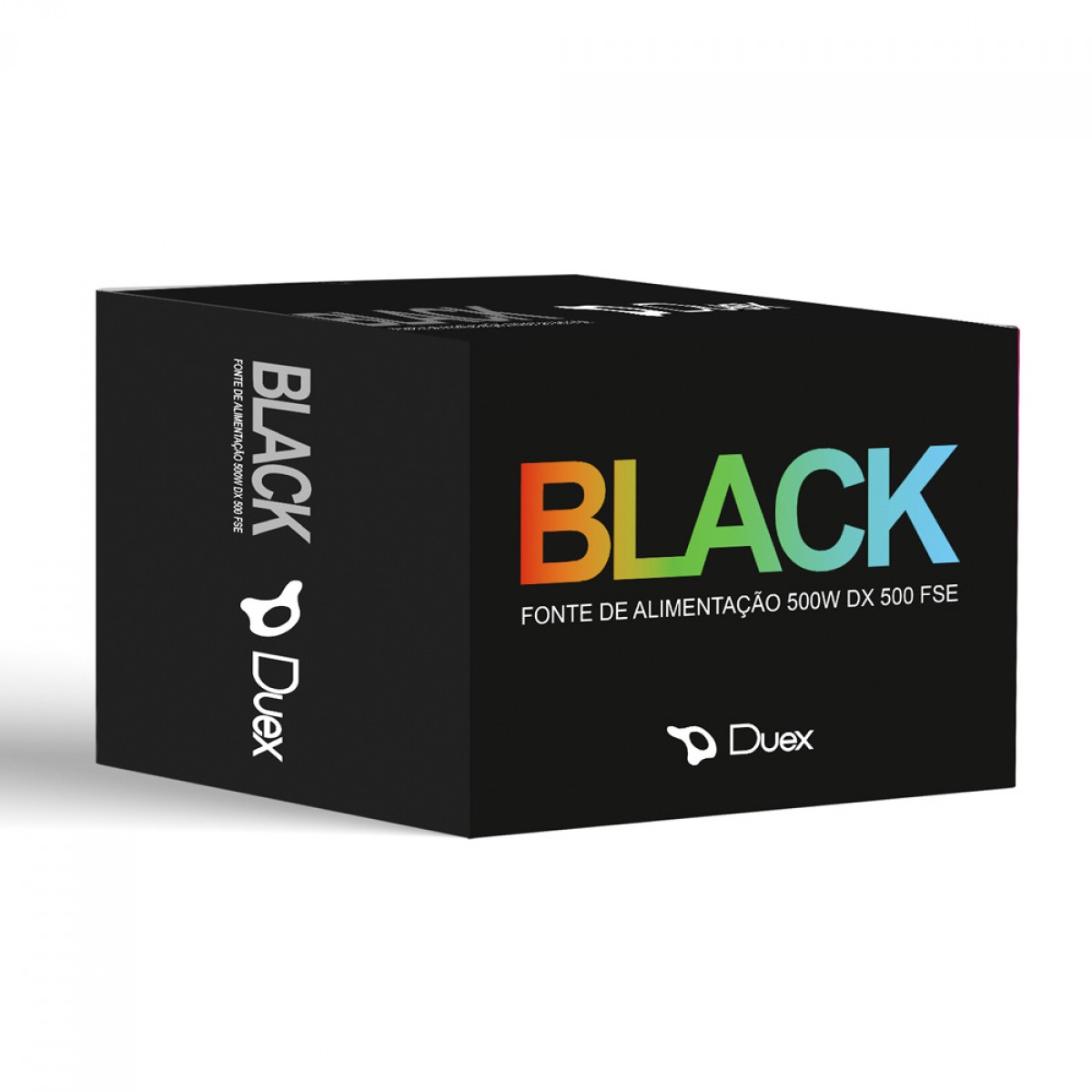 Fonte Duex DX 500FSE RGB Series, 500W, Bivolt, Black