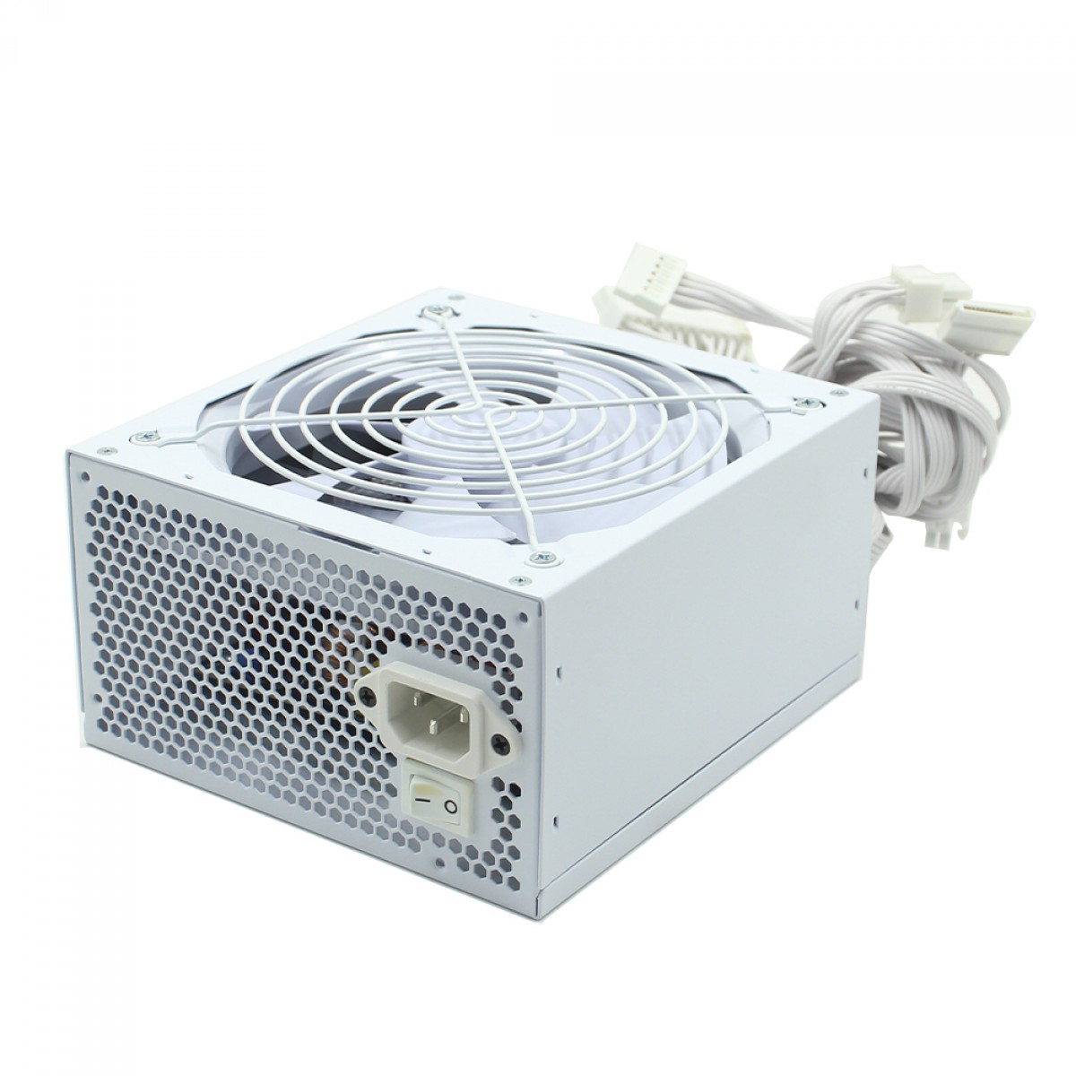 Fonte Duex DX 600FSE+ White Series, 600W, 80 Plus Bronze, PFC Ativo, Cabos Flat