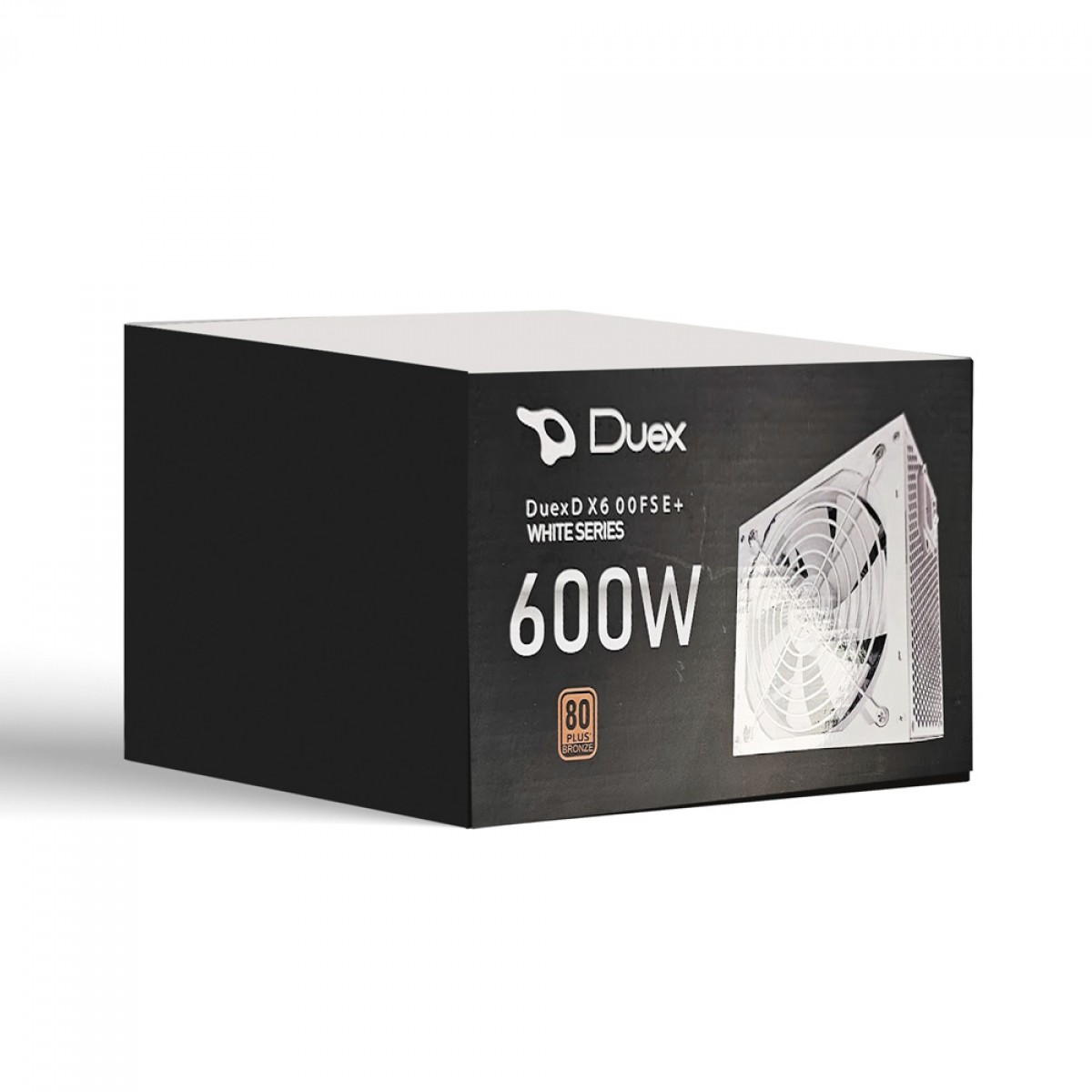 Fonte Duex DX 600FSE+ White Series, 600W, 80 Plus Bronze, PFC Ativo, Cabos Flat
