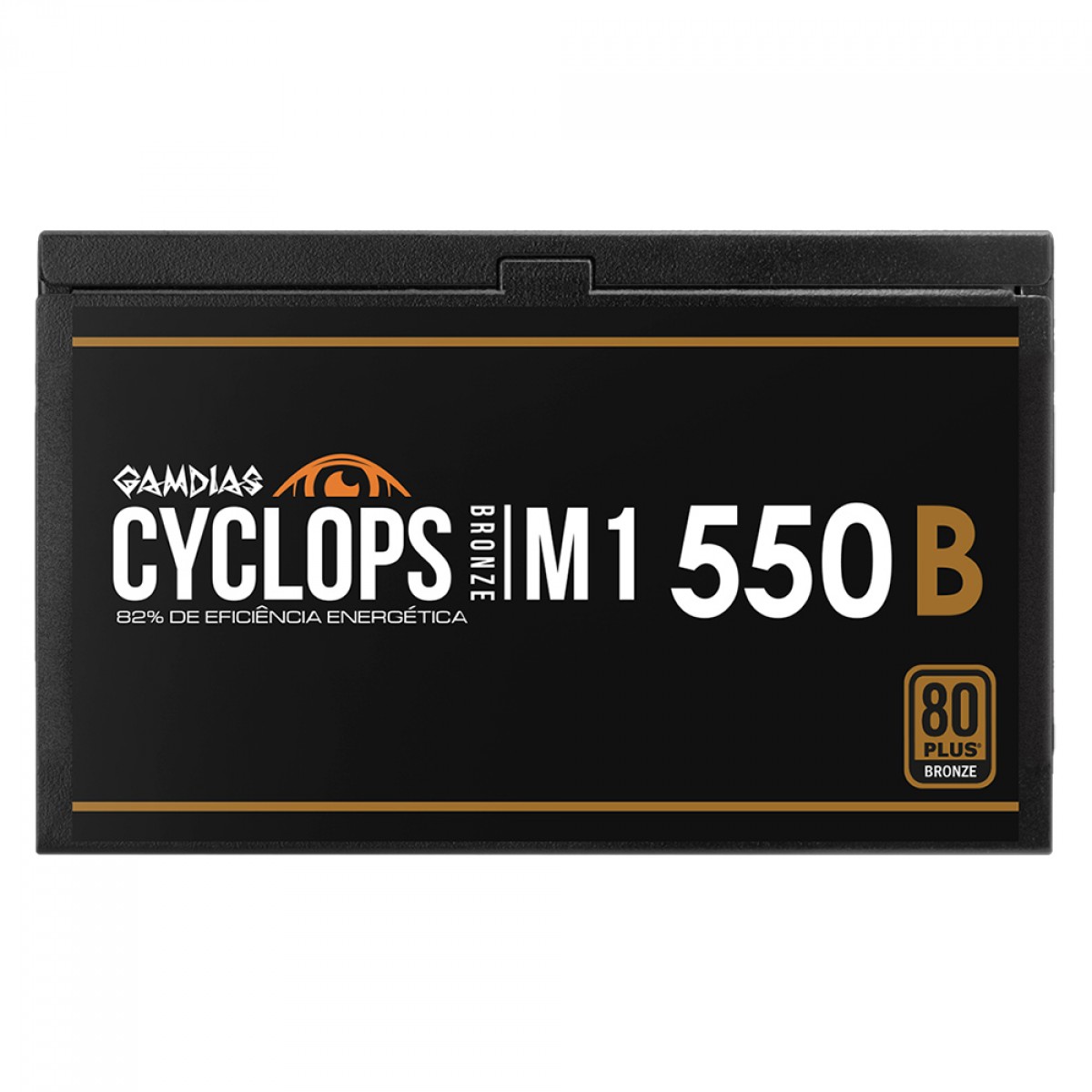 Fonte Gamdias Cyclops M1-550B, 550W, 80 Plus Bronze, Cybenetics, Teclab, PFC Ativo, Cabos Flat