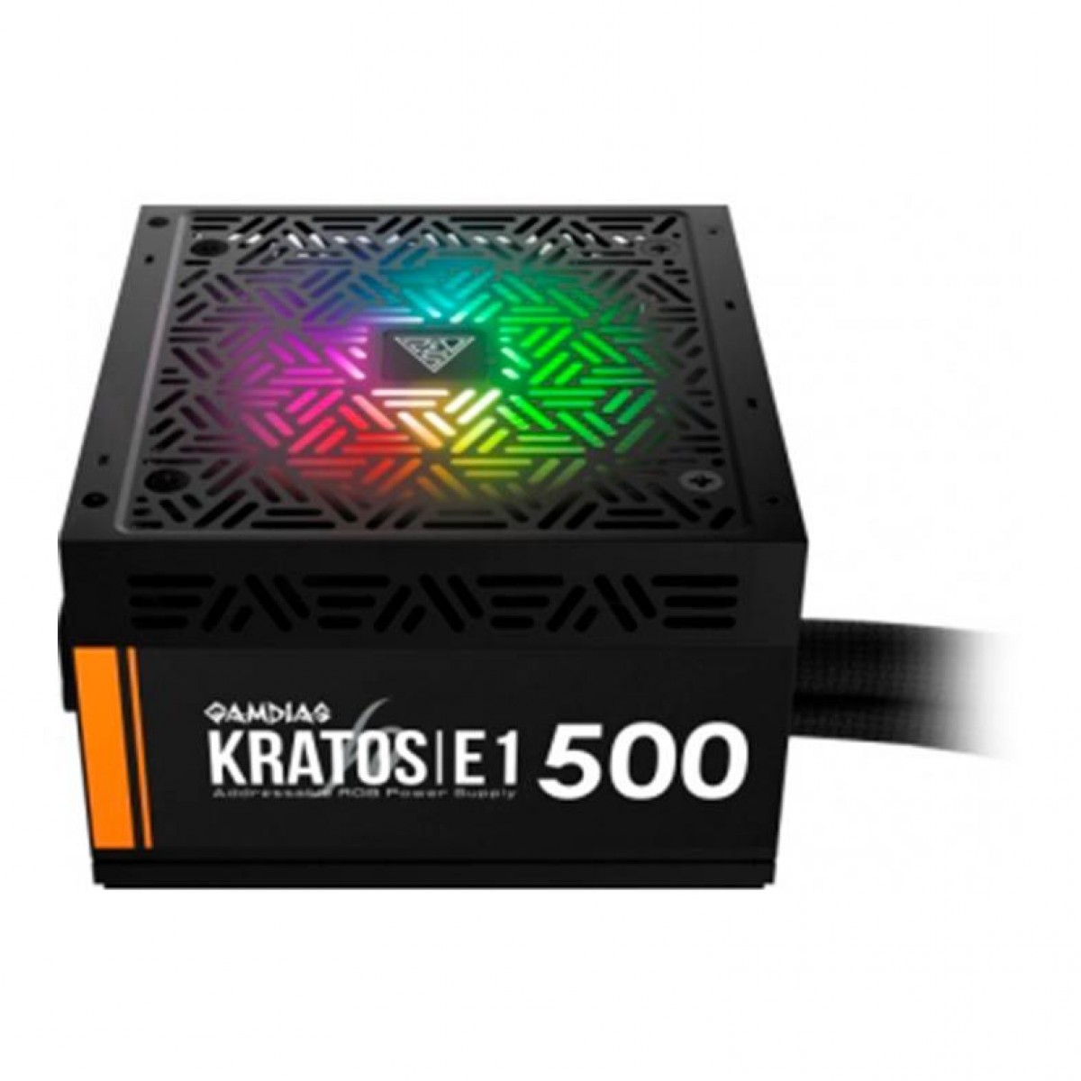 Fonte Gamdias, Kratos E1, 500W, 80% de Eficiência, RGB, GD-Z500ZZZ
