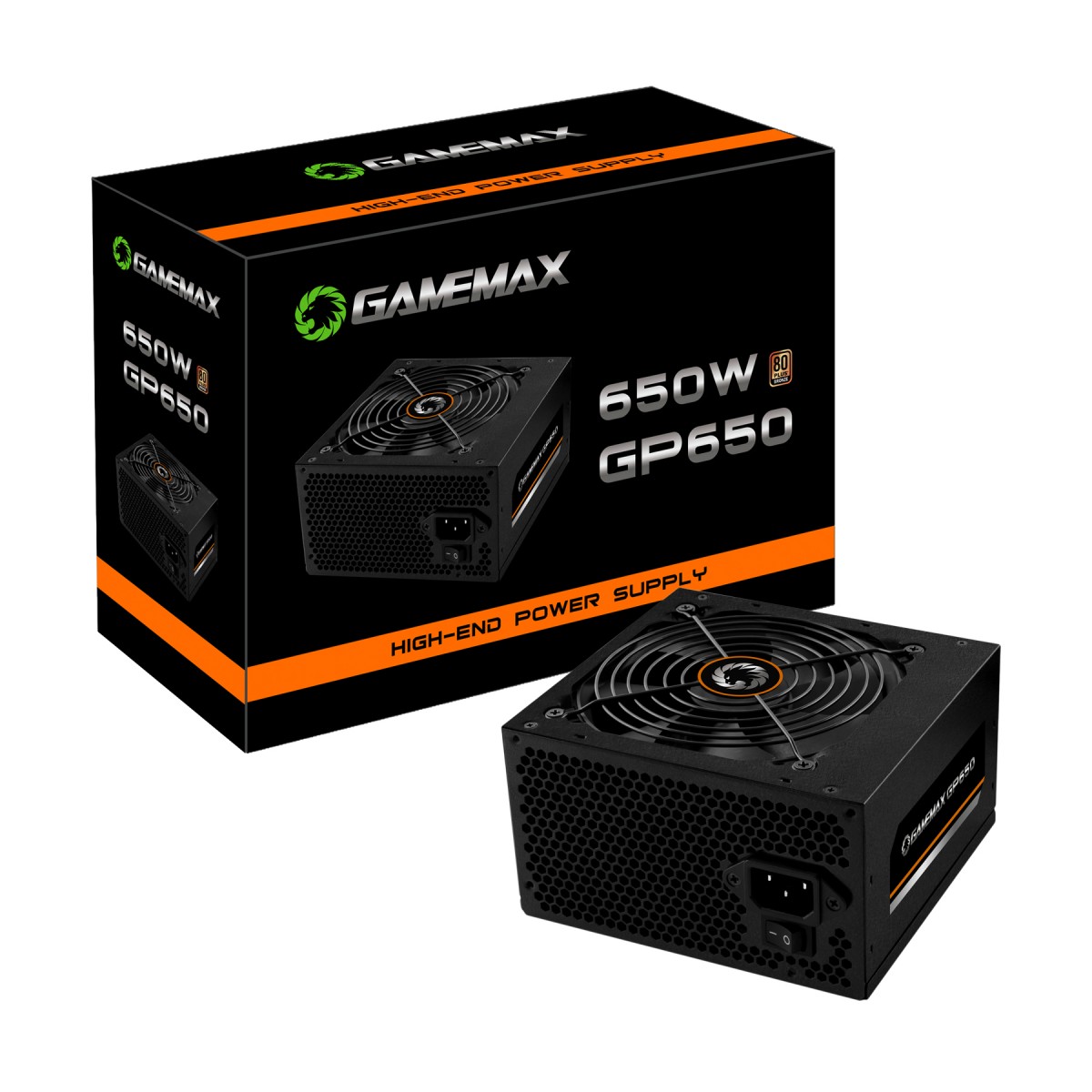 Fonte Gamemax GP650 650W, 80 Plus Bronze, PFC Ativo, Black