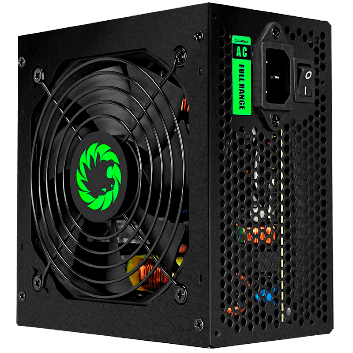 Fonte Gamemax GS600, 600W, 80 Plus White, PFC Ativo, Black