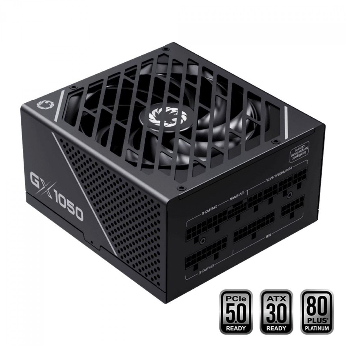 Fonte Gamemax GX1050 Pro, 1050W, 80 Plus Platinum, PCIe 5.0, ATX 3.0, Full Modular, PFC Ativo, Black, GX1050PRBKS8810BR