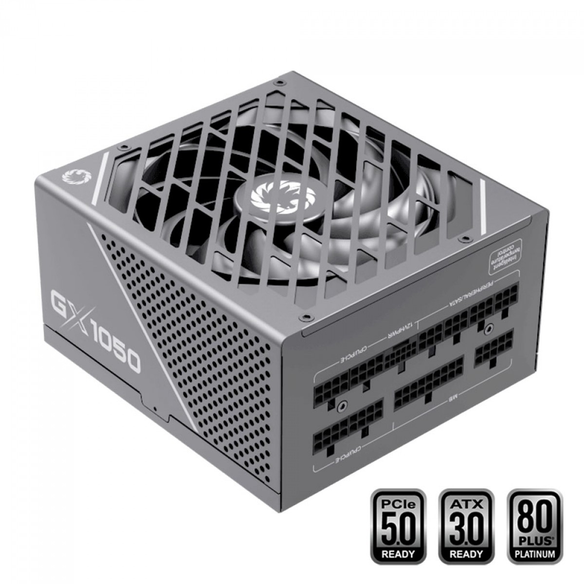 Fonte Gamemax GX1050 Pro, 1050W, 80 Plus Platinum, PCIe 5.0, ATX 3.0, Full Modular, PFC Ativo, Metal, GX1050PRSLS8810BR