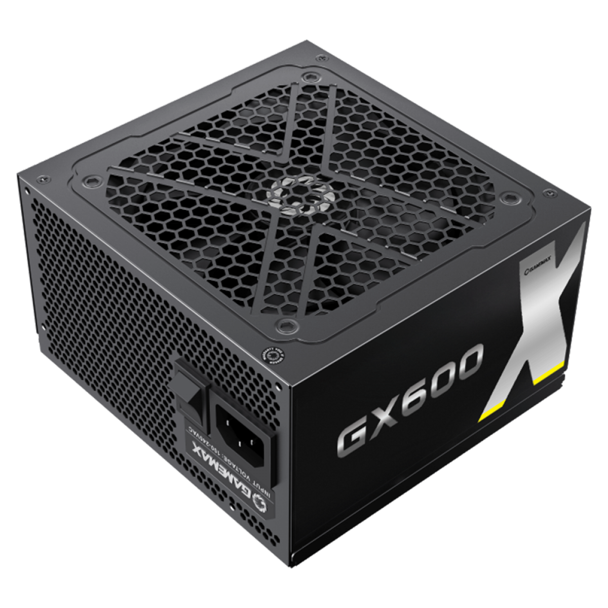 Fonte Gamemax GX600, 600W, 80 Plus Gold, PFC Ativo, Black, GX600WBKPSS7710BR