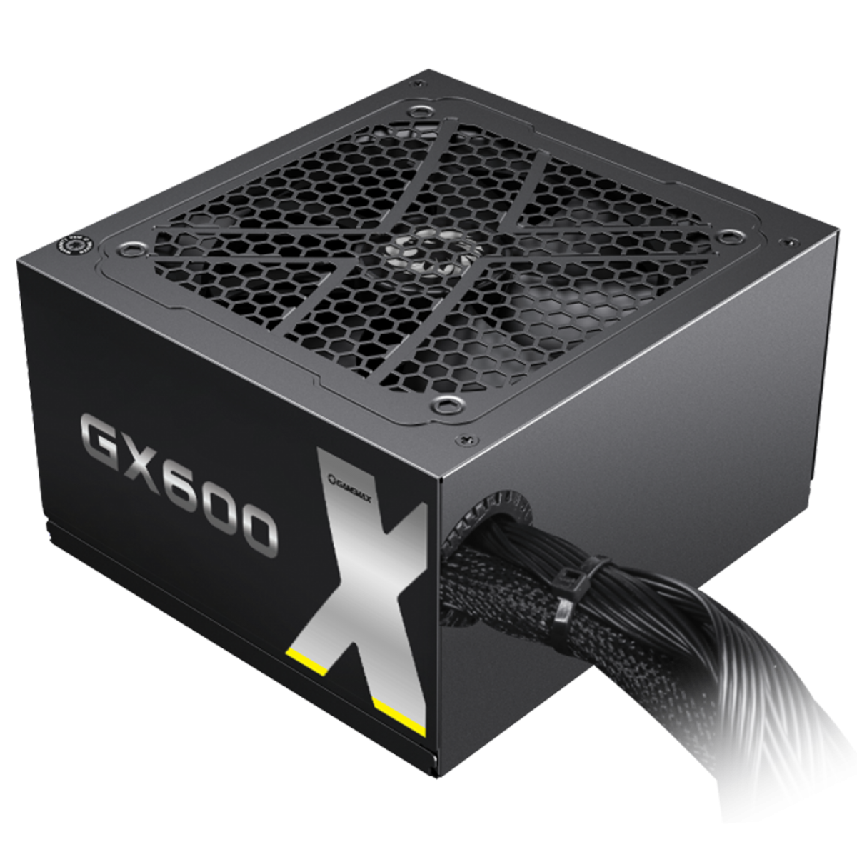Fonte Gamemax GX600, 600W, 80 Plus Gold, PFC Ativo, Black, GX600WBKPSS7710BR