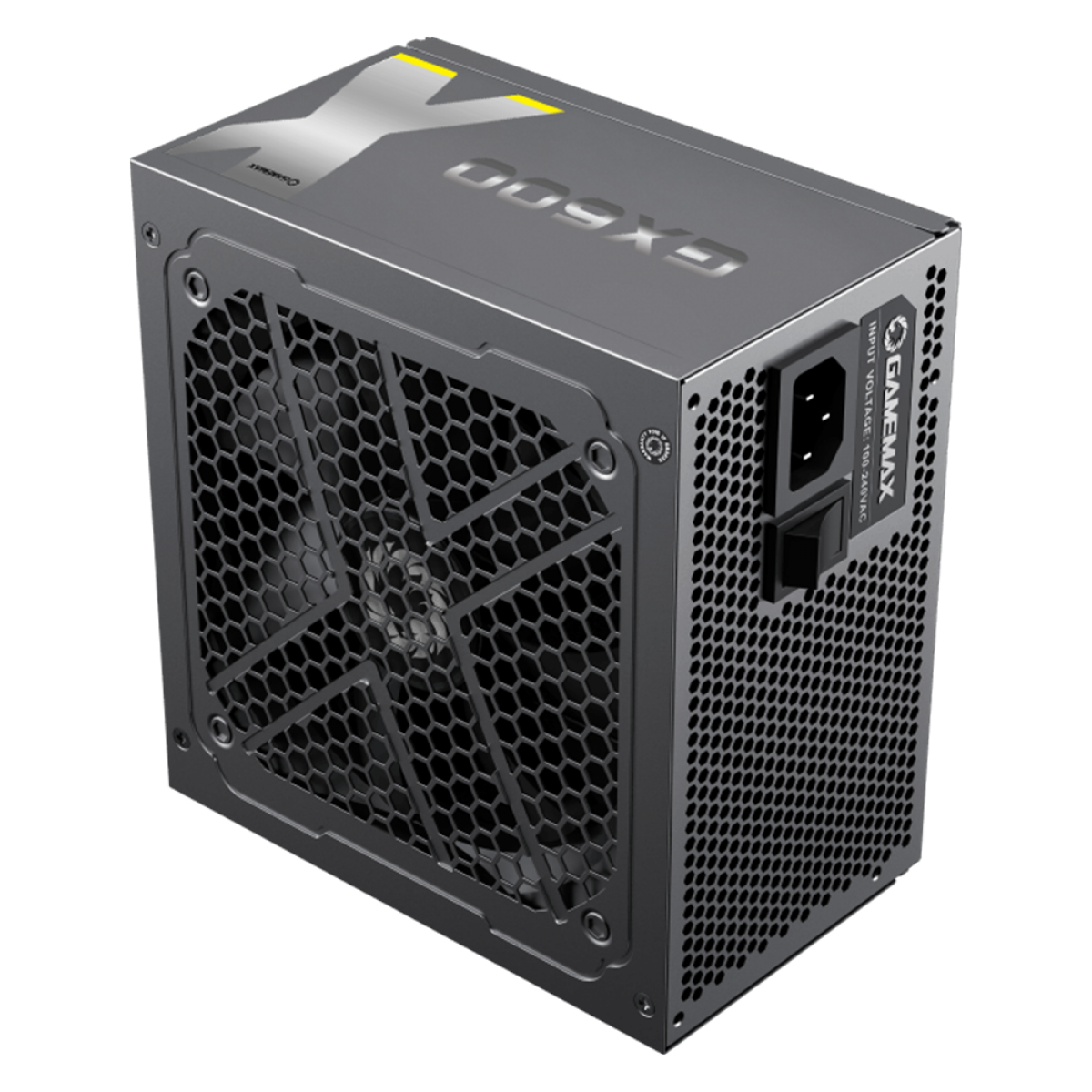 Fonte Gamemax GX600, 600W, 80 Plus Gold, PFC Ativo, Black, GX600WBKPSS7710BR