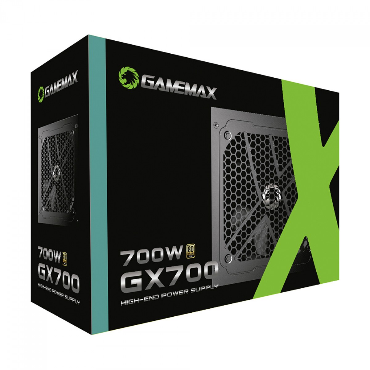 Fonte Gamemax GX700, 700W, 80 Plus Gold, PFC Ativo, Black, GX700WBKPSS7710BR