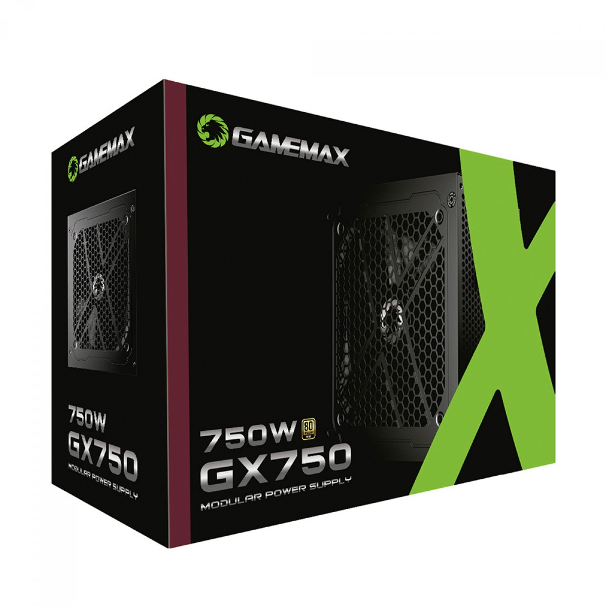 Fonte Gamemax GX750, 750W, Full Modular, 80 Plus Gold, PFC Ativo, Black, GX750MBKV1S7710BR