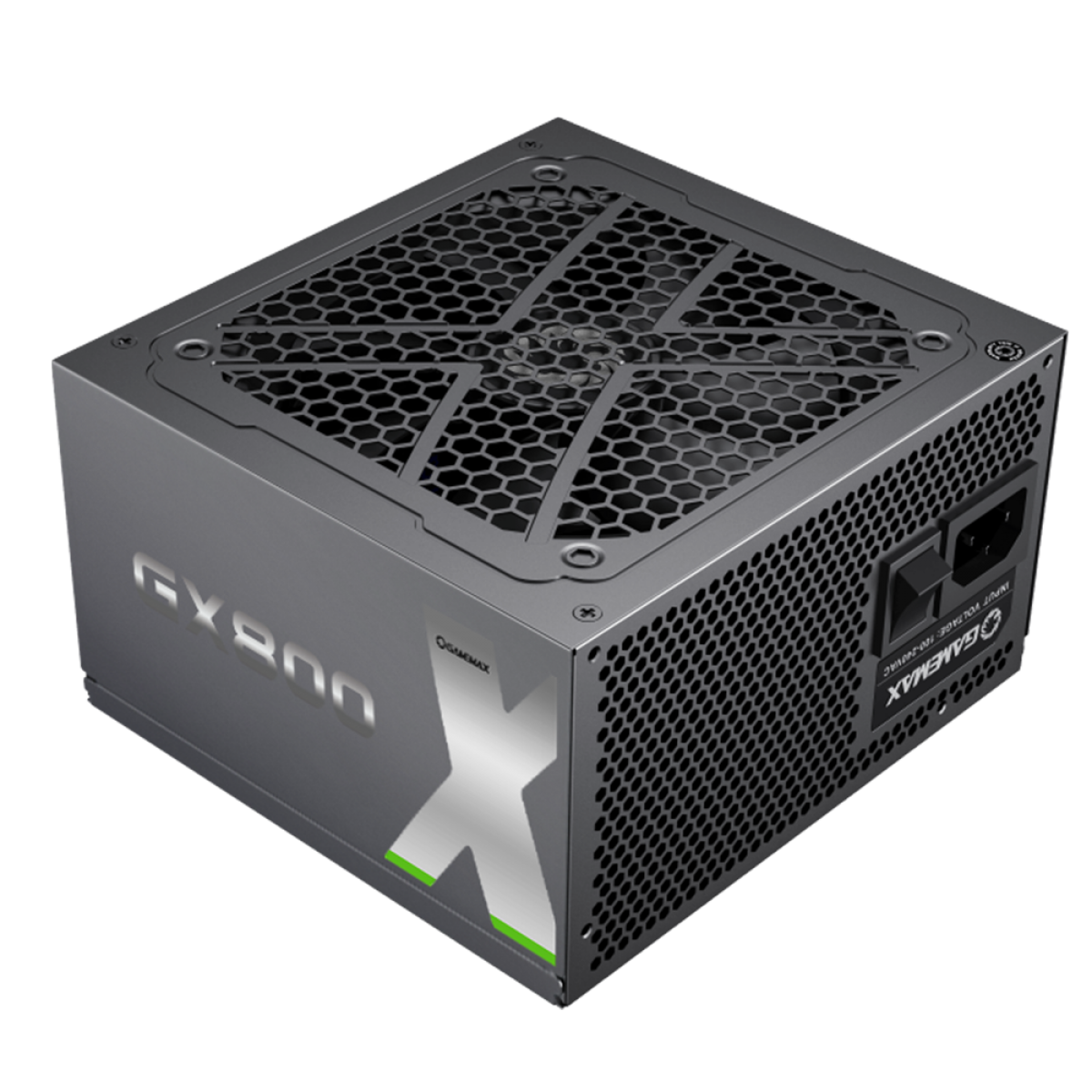 Fonte Gamemax GX800, 800W, 80 Plus Gold, PFC Ativo, Black, GX800WBKPSS7710BR