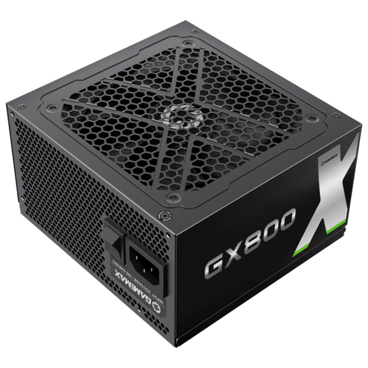 Fonte Gamemax GX800, 800W, 80 Plus Gold, PFC Ativo, Black, GX800WBKPSS7710BR