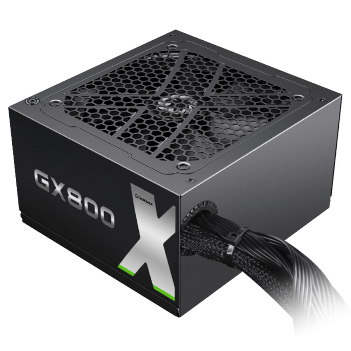 Fonte Gamemax GX800, 800W, 80 Plus Gold, PFC Ativo, Black, GX800WBKPSS7710BR