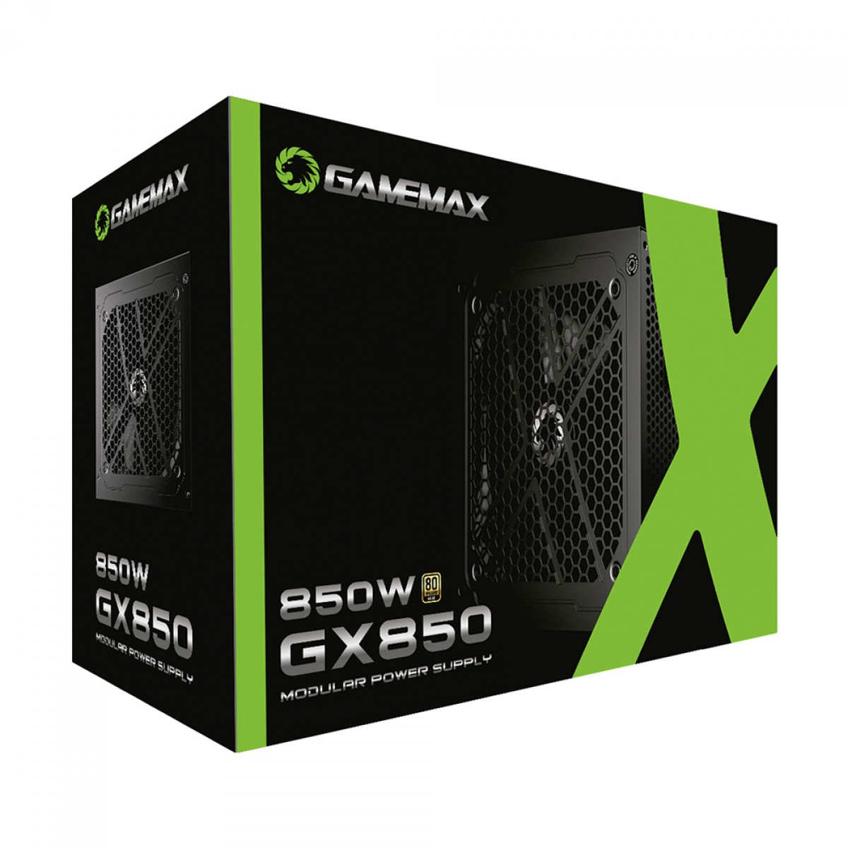 Fonte Gamemax GX850, 850W, Full Modular, 80 Plus Gold, PFC Ativo, Black, GX850MBKV1S7710BR