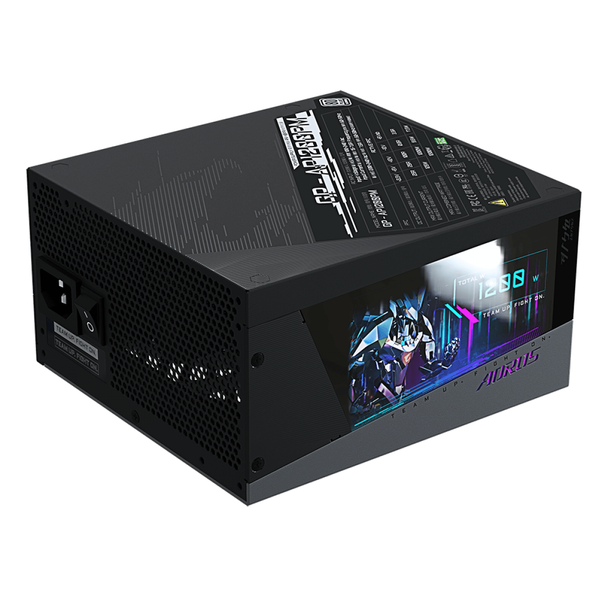 Fonte Gigabyte Aorus AP1200PM 1200W, 80 PLUS Platinum, PFC Ativo, Full Modular, GP-AP1200PM
