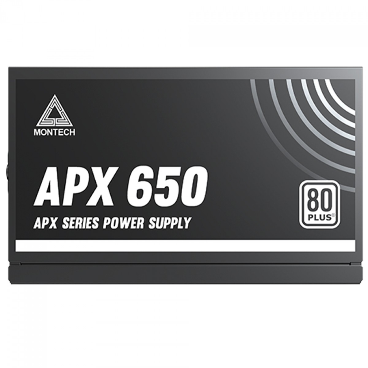 Fonte Montech APX650, 650W, 80 Plus White, PFC Ativo, Preto