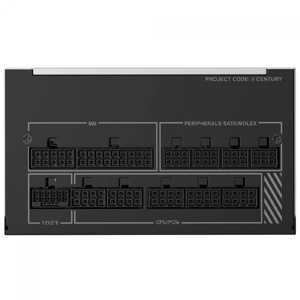Fonte Montech Century II 1050W, 80 Plus Gold, Cybenetics Platinum, PCIe 5.1, PFC Ativo, Full Modular, Cinza