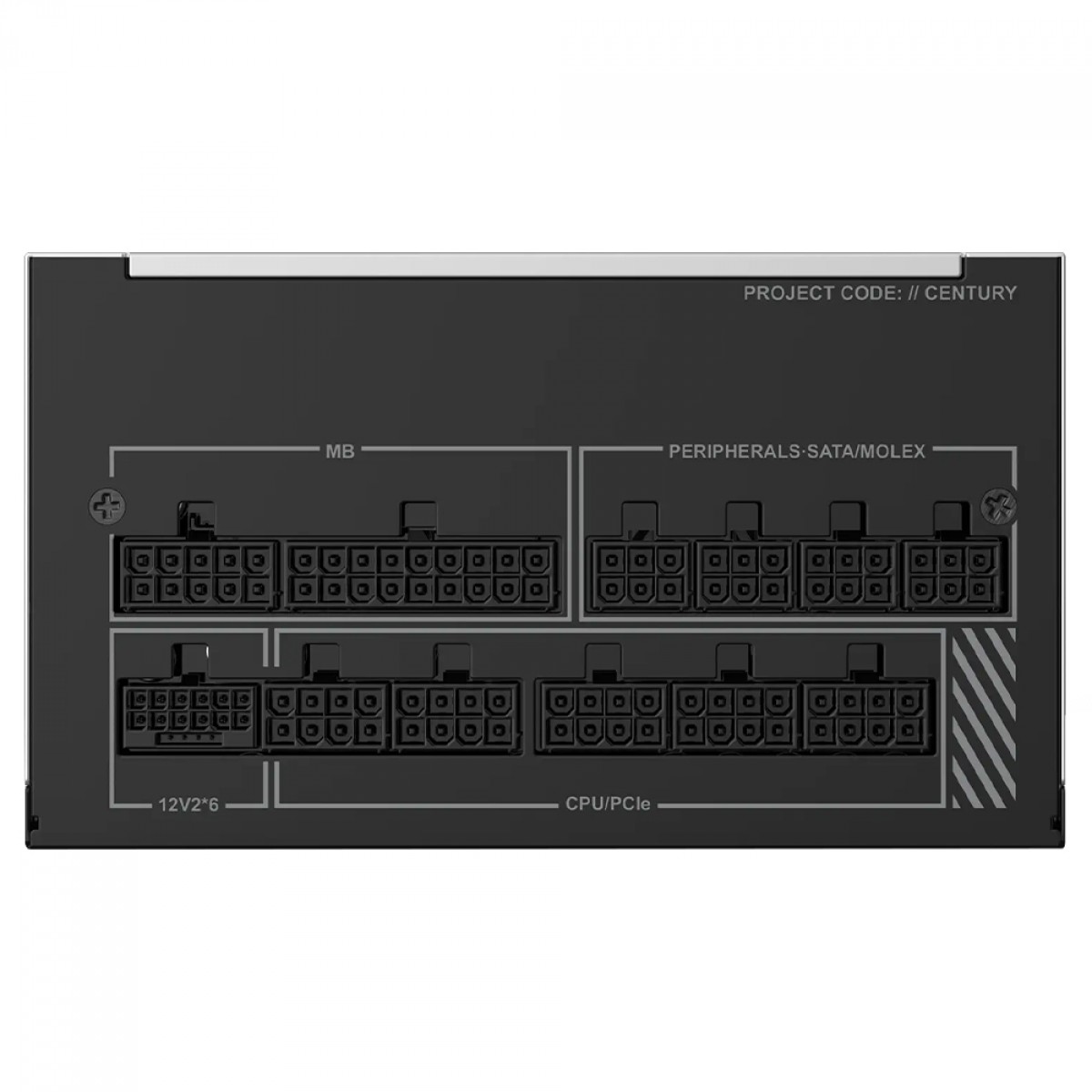 Fonte Montech Century II 1200W, 80 Plus Gold, Cybenetics Platinum, PCIe 5.1, PFC Ativo, Full Modular, Cinza