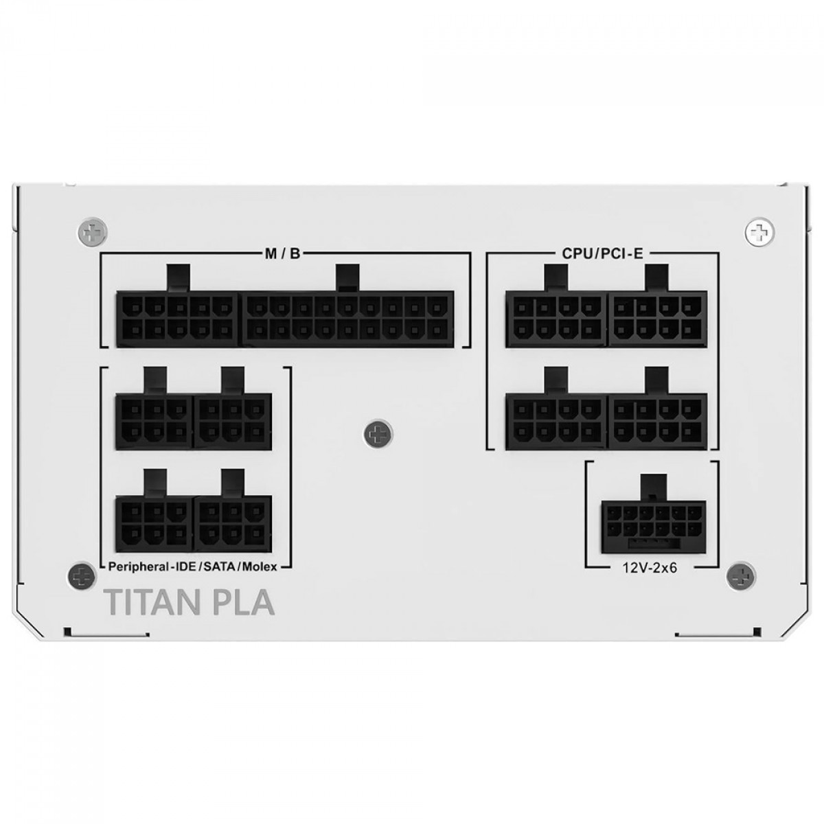 Fonte Montech Titan PLA, 1000W, 80 Plus Platinum, PFC Ativo, ATX 3.1, PCIe 5.1, Full Modular, White