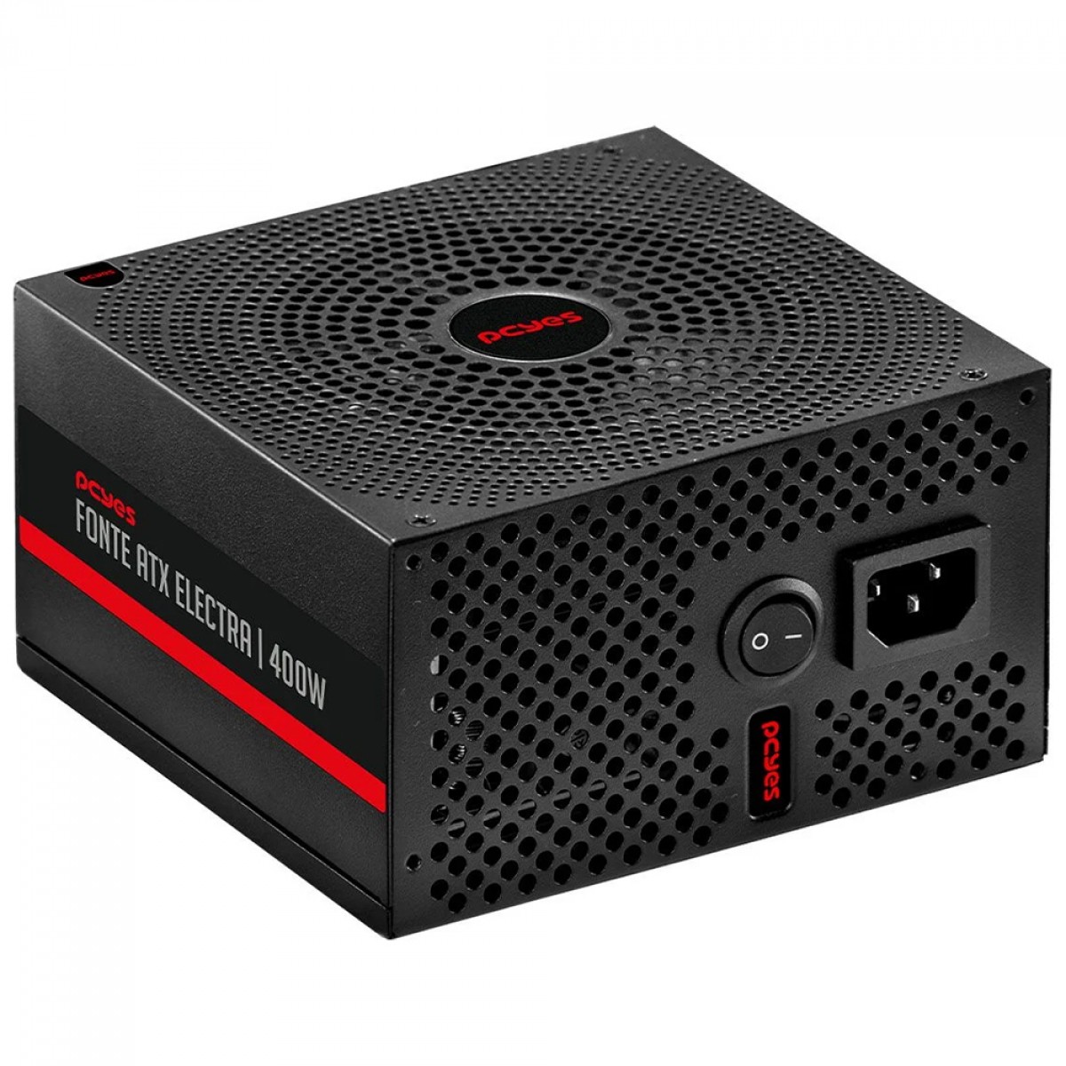 Fonte PCYes Electra, 400W, PFC Ativo, Preto, ELEC400W