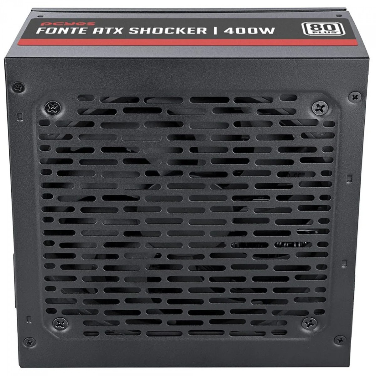 Fonte PCYes Shocker, 400W, 80 Plus White, PFC Ativo, Preto, PF400SHW