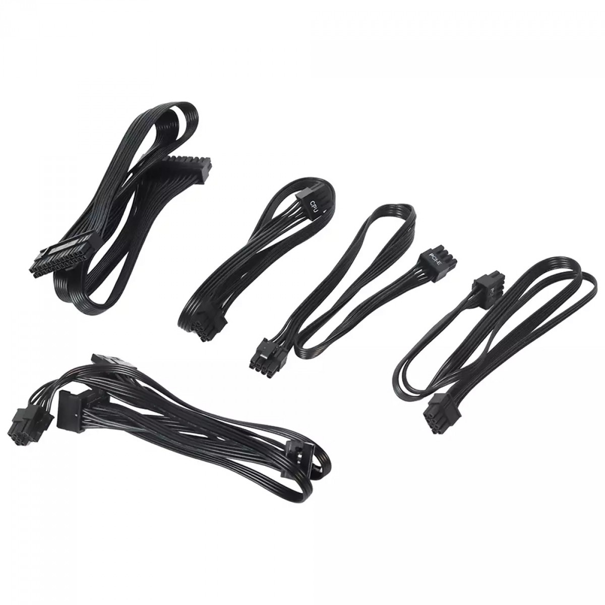 Fonte PCYES Shocker Black Vulcan, 500W, Full Modular, 80 Plus White, Preto, FM500WBV