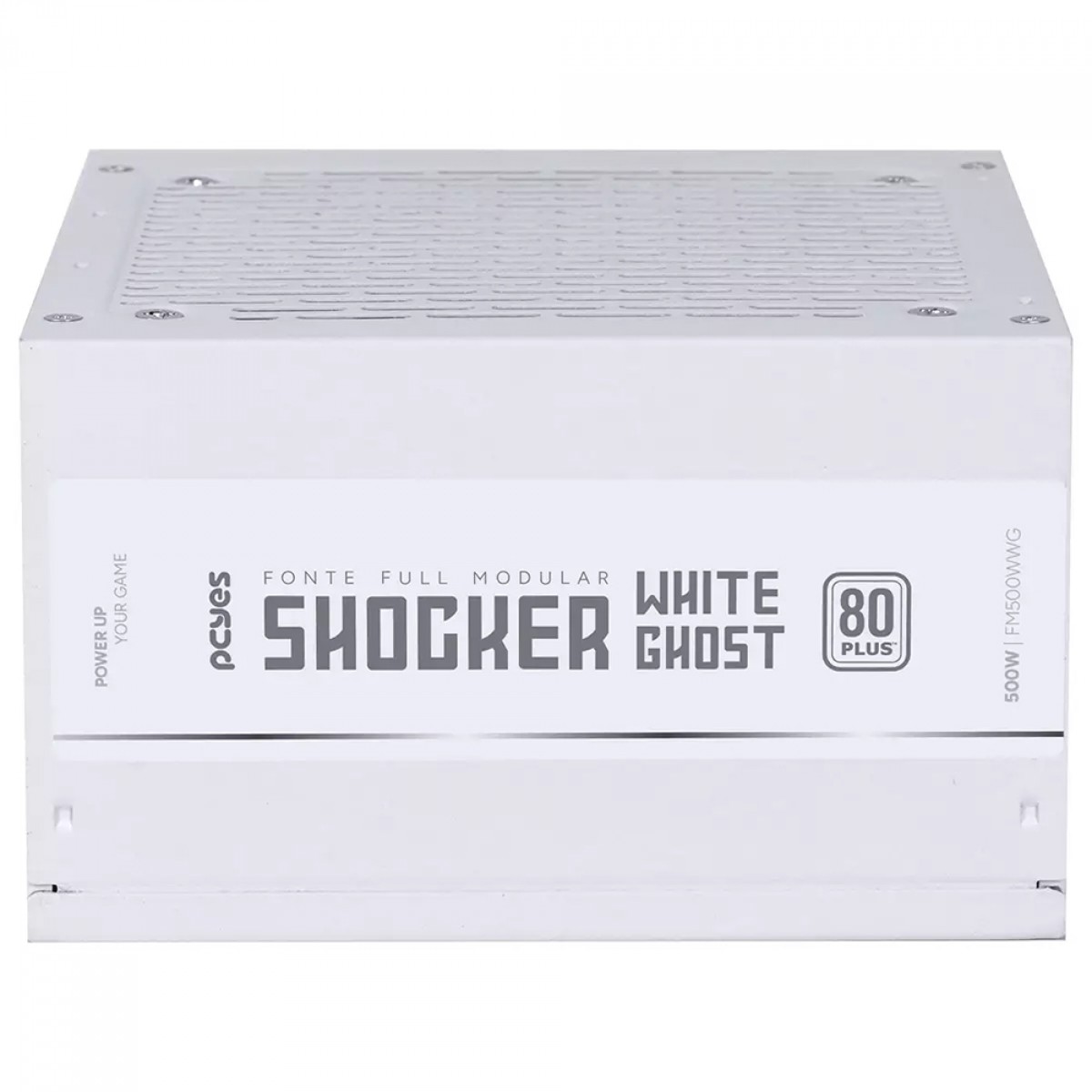 Fonte PCYES Shocker White Ghost, 500W, Full Modular, 80 Plus White, Branca, FM500WWG