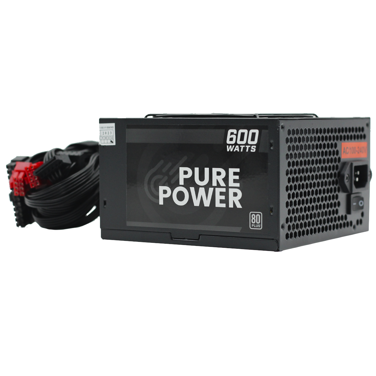 Fonte Pure Power, 600W, 80 Plus White, PFC Ativo, Black, PP-PSU2-600W PFC