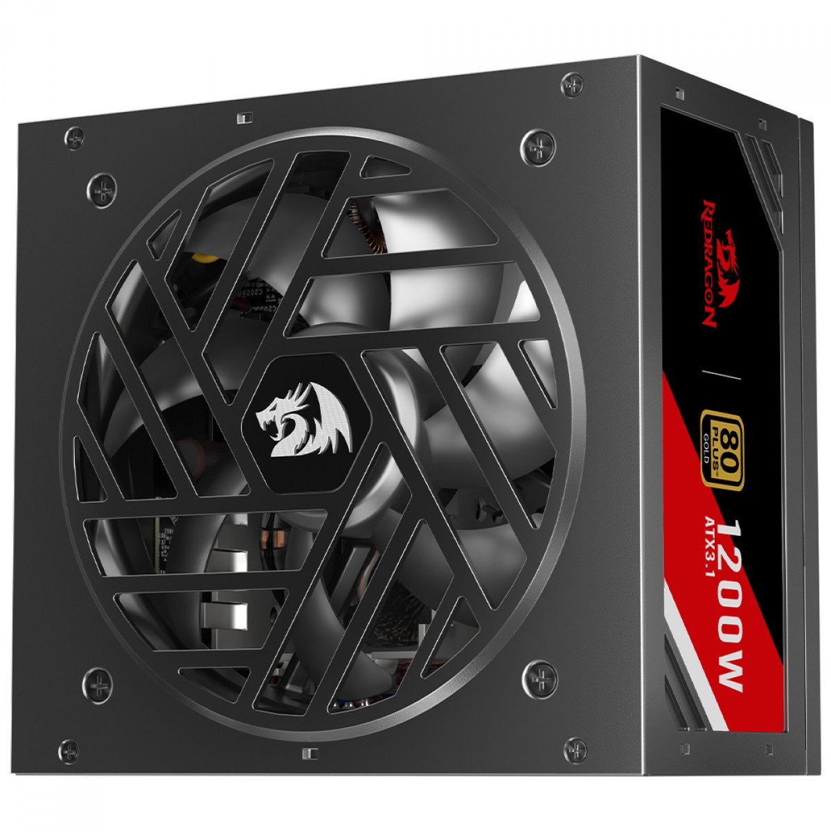 Fonte Redragon Master RGMS 1200W, 80 Plus Gold, PFC Ativo, PCIe 5.1, Full Modular, GC-MS05