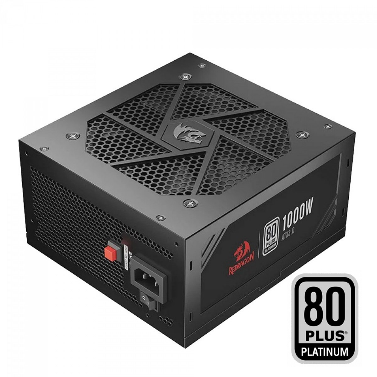 Fonte Redragon RGPS, 1000W, ATX 3.0, 80 Plus Platinum, Com Conector PCIe 5.0, Full Modular, PFC Ativo, GC-PS017