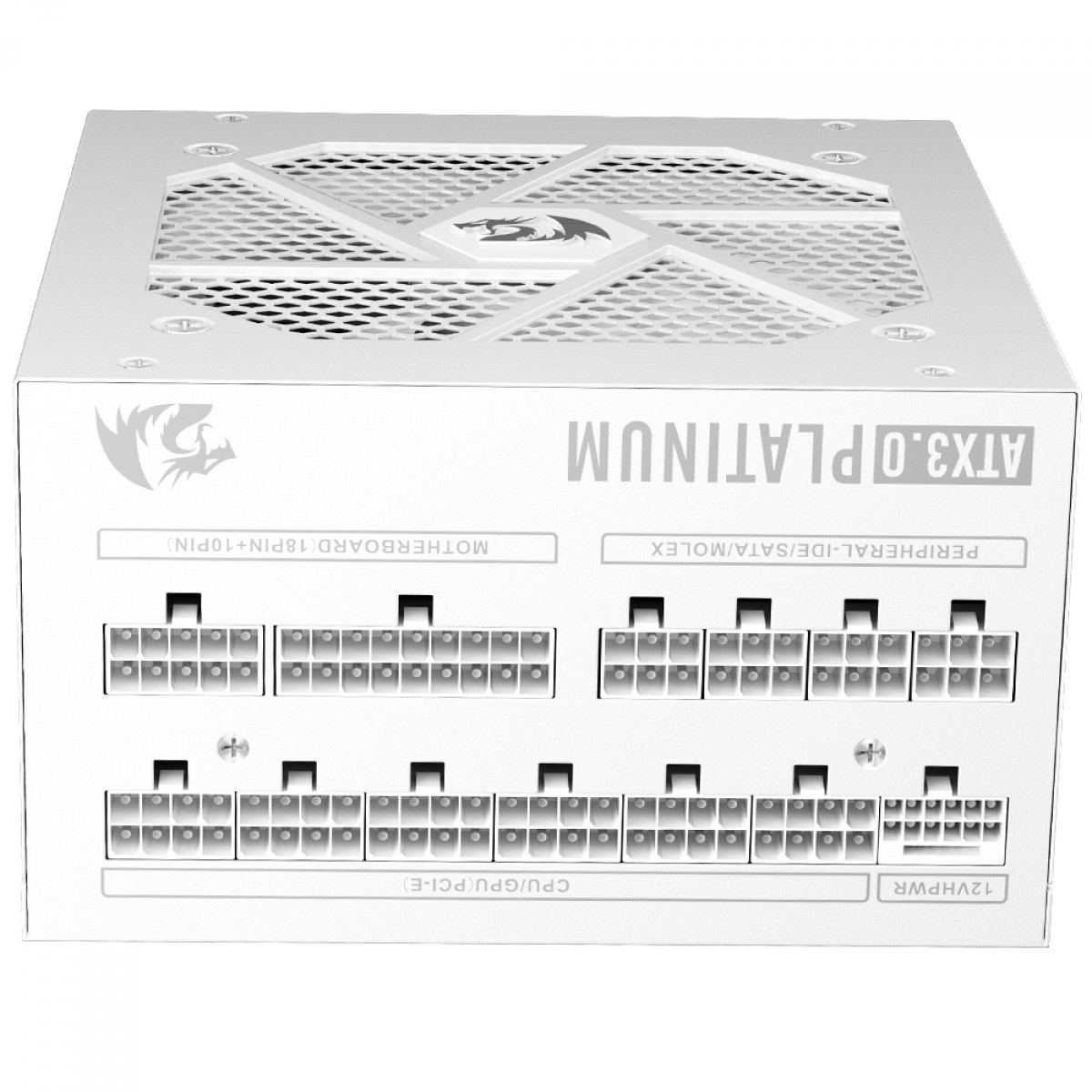 Fonte Redragon RGPS 1300W, 80 Plus Platinum, PFC Ativo, PCIe 5.1, Full Modular, Branco, GC-PS018W