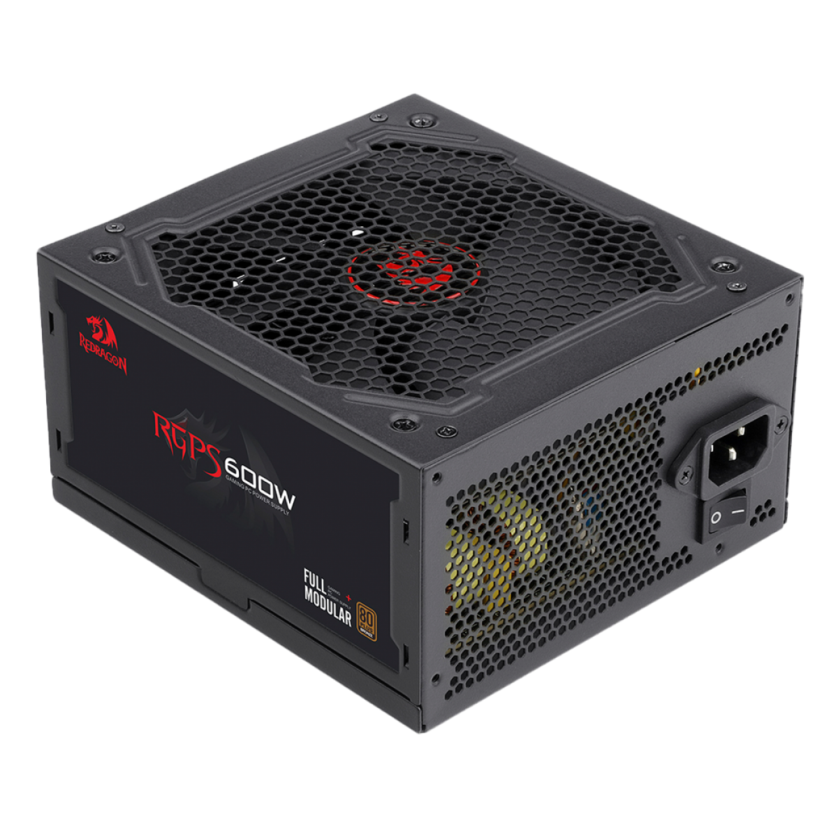 Fonte Redragon RGPS 600W, 80 Plus Bronze, PFC Ativo, Full Modular, Cabo Flat, GC-PS003-1