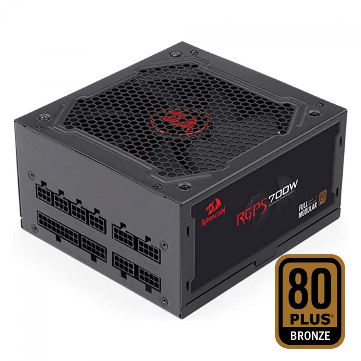 Fonte Redragon RGPS 700W, 80 Plus Bronze, PFC Ativo, Full Modular, Cabo Flat, GC-PS005-1