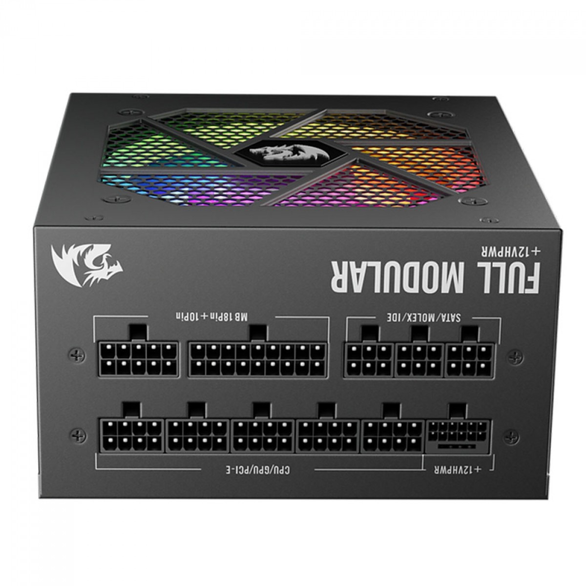 Fonte Redragon RGPS, 850W, RGB, 80 Plus Gold, PCIe 5.0, PFC Ativo, Full Modular, GC-PS007-1