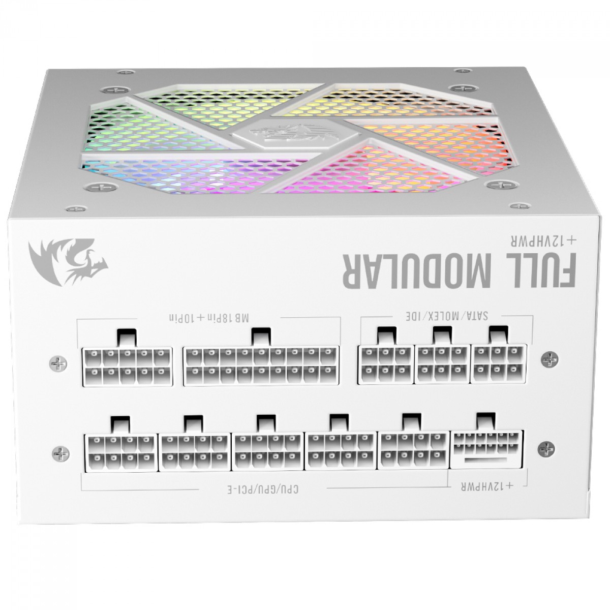 Fonte Redragon RGPS 850W, RGB, 80 Plus Gold, PFC Ativo, PCIe 5.1, Full Modular, Branco, GC-PS007W-1 V2