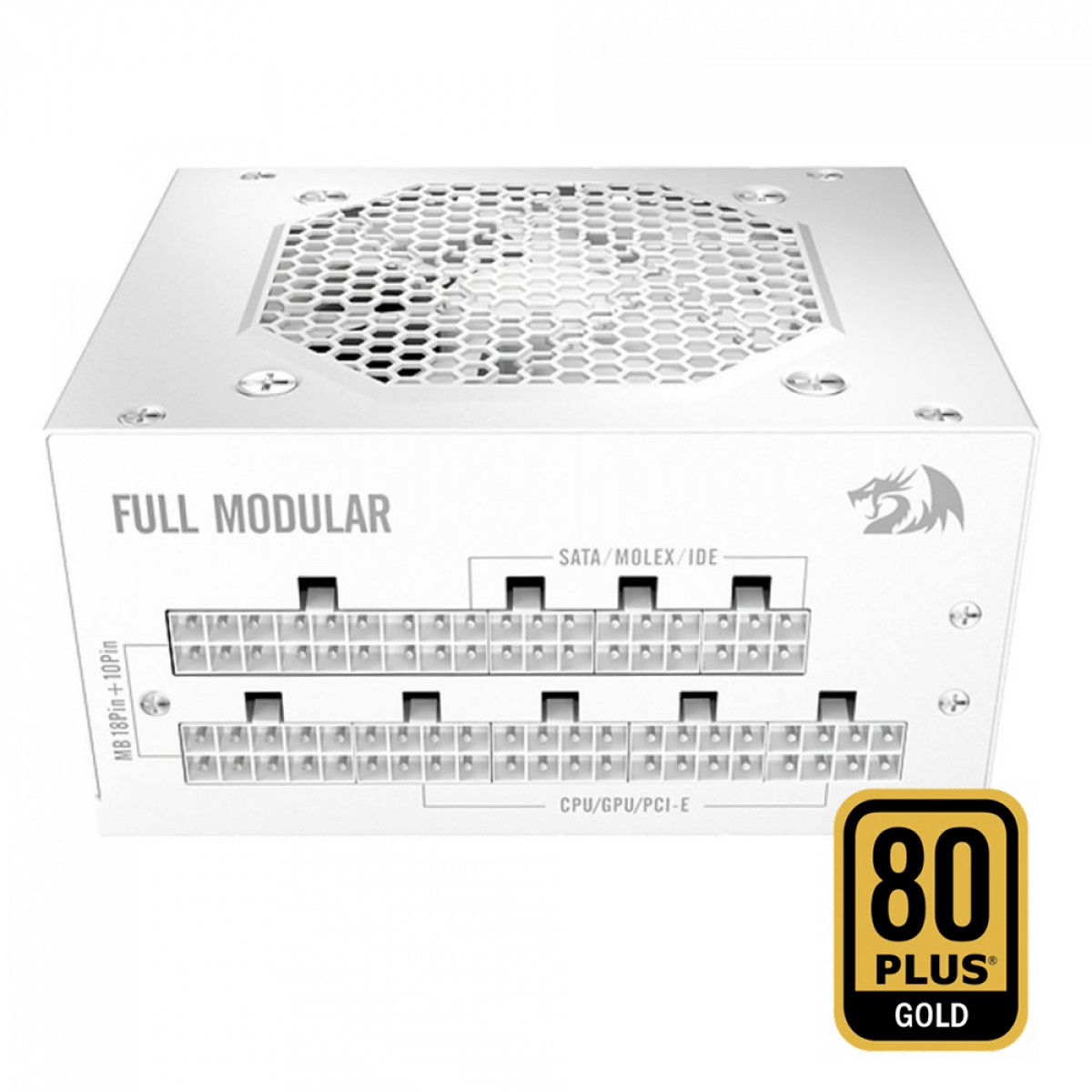 Fonte Redragon RGPS SFX, 650W, 80 Plus Gold, PFC Ativo, Full Modular, White, GC-PS014W