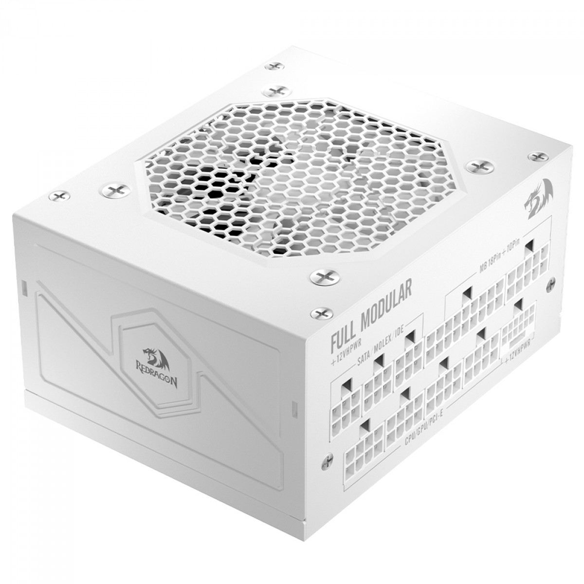 Fonte Redragon SFX 850W, 80 Plus Gold, PFC Ativo, PCIe 5.1, ATX 3.1, Full Modular, White, GC-PS016W