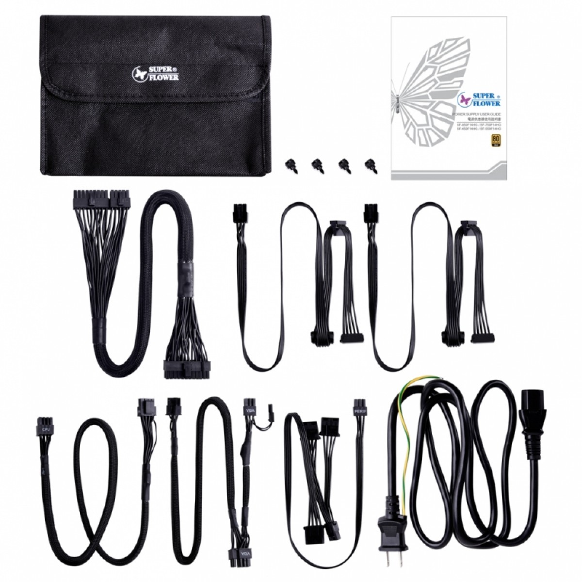 Fonte Super Flower LEADEX III 550W, 80 Plus Gold, PFC Ativo, Full Modular, SF-550F14HG