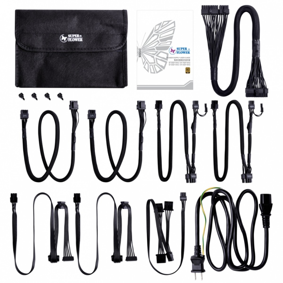 Fonte Super Flower LEADEX III 750W, 80 Plus Gold, PFC Ativo, Full Modular, SF-750F14HG