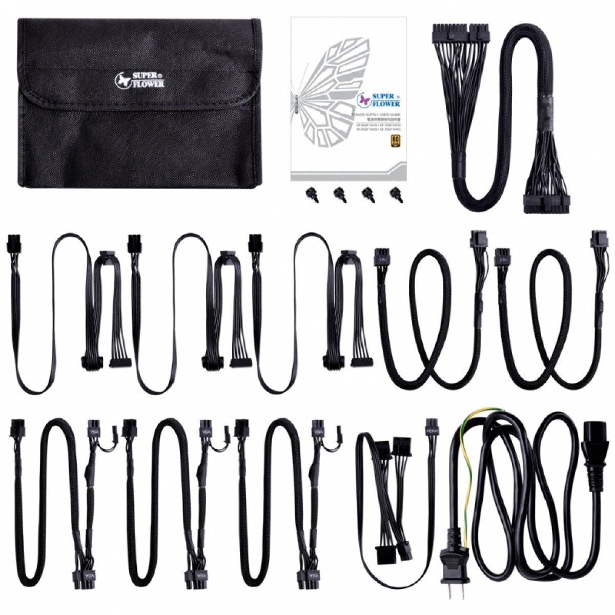 Fonte Super Flower LEADEX III 850W, 80 Plus Gold, PFC Ativo, Full Modular, SF-850F14HG