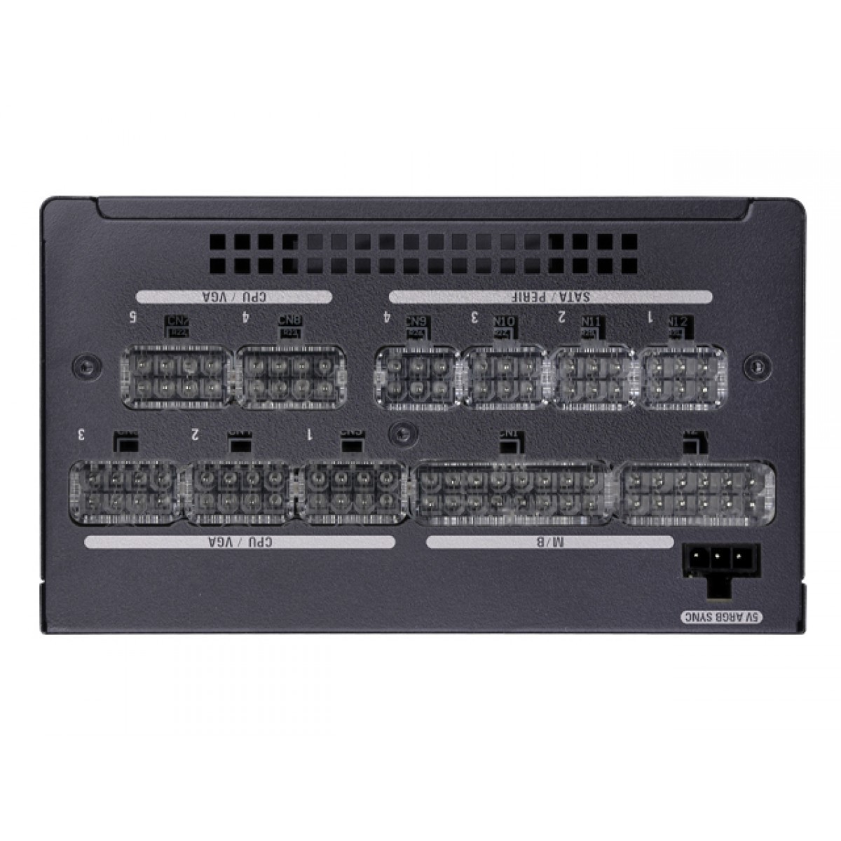 Fonte Super Flower LEADEX III ARGB 650W, 80 Plus Gold, Black, PFC Ativo, Full Modular, SF-650F14RG(BK) Com Cabo de força