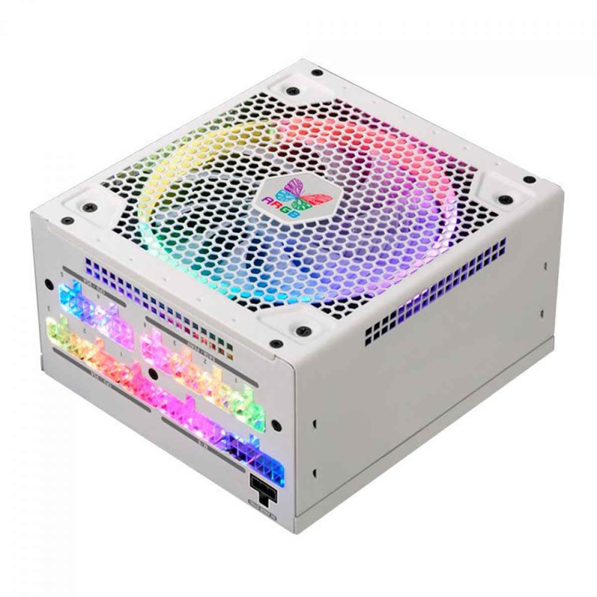 Fonte Super Flower LEADEX III ARGB 650W, 80 Plus Gold, PFC Ativo, Full Modular, SF-650F14RG(WH)