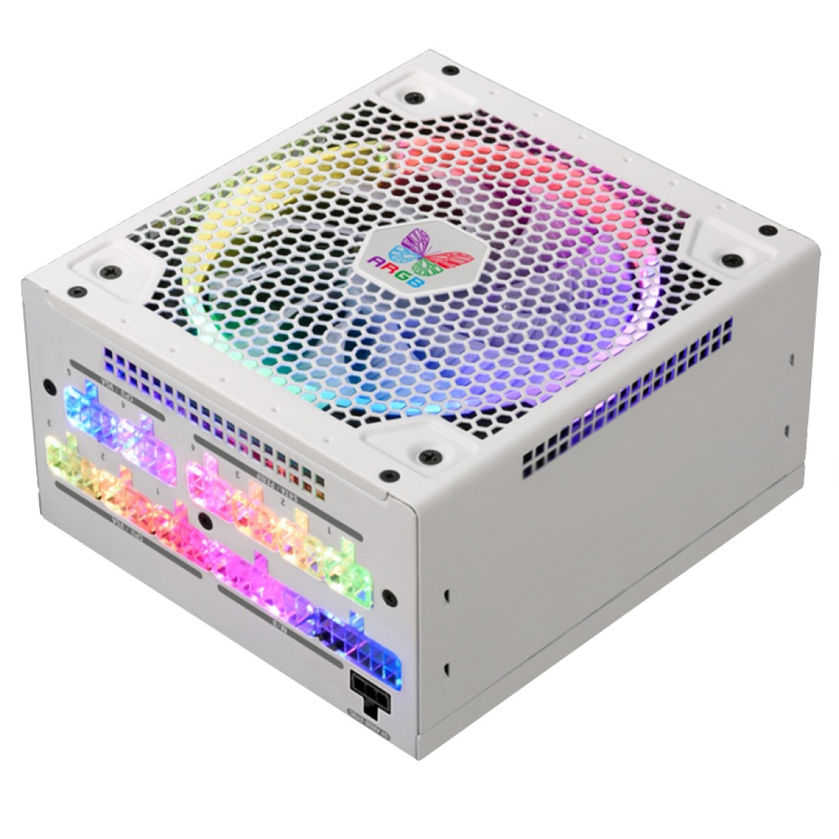Fonte Super Flower LEADEX III ARGB 850W, 80 Plus Gold, White, PFC Ativo, Full Modular, Com Cabo de força, SF-850F14RG(WH)