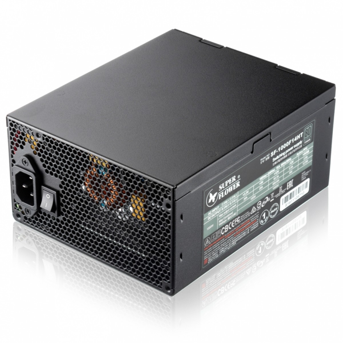 Fonte Super Flower LEADEX Titanium 1000W, 80 Plus Titanium, PFC Ativo, Full Modular, SF-1000F14HT