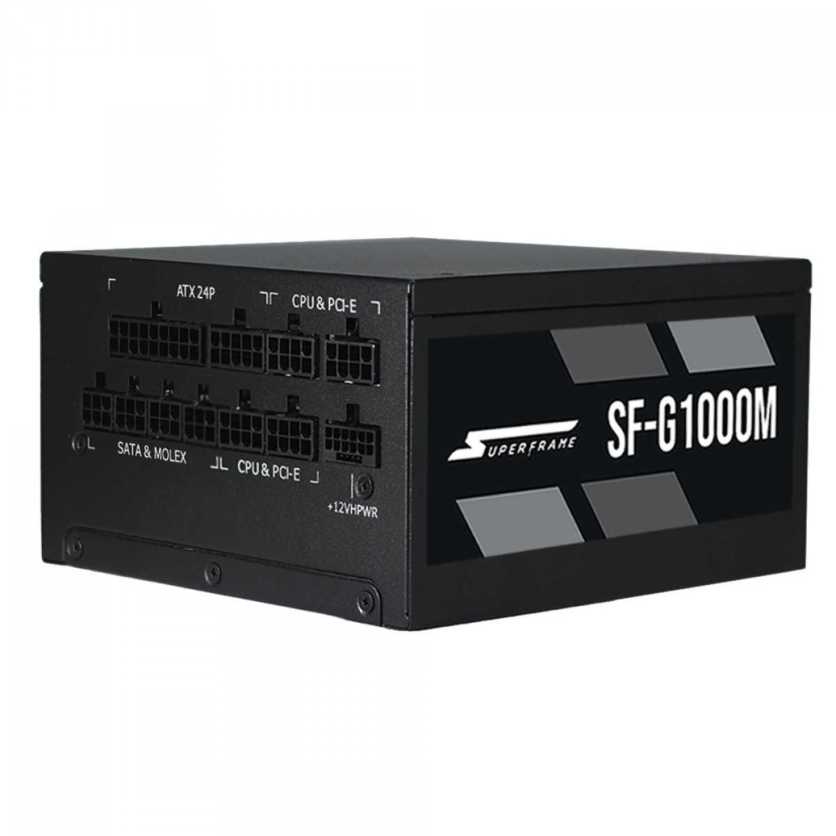 Fonte SuperFrame, 1000W, 80 Plus Gold, Full Modular, Com Conector PCIe 5.0, PFC Ativo, SF-G1000M